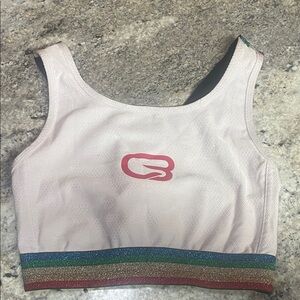 Women's Sports Bra with Rainbow Band